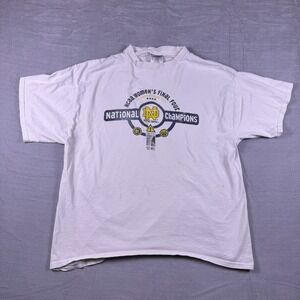 SPL 28 Notre Dame NCAA‎ Final Four Champions T-Shirt Mens L White Cotton